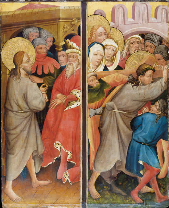 Christ before Pilate, Carrying of the Cross from Mittelrheinischer Meister um 1420