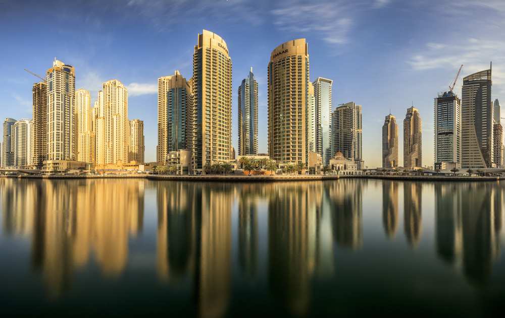 Panoramic Dubai Marina from Mohammed Shamaa