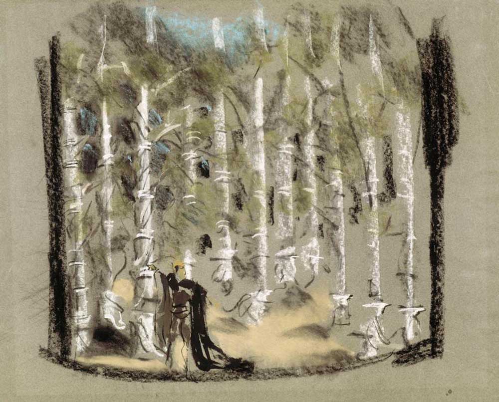 Stage design: The forest from Moliere