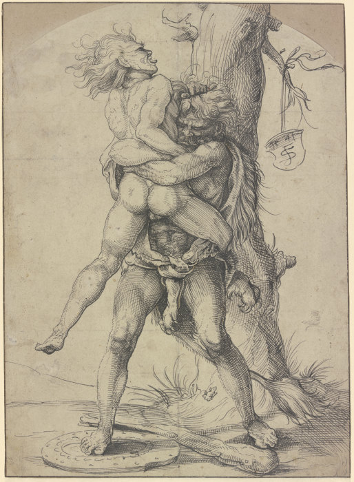 Hercules and Antaeus from Monogrammist F.S.