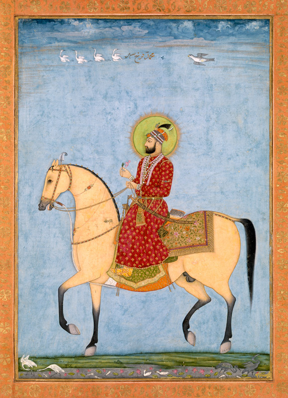 The Mughal Emperor Farrukhsiyar(1683-1719) (r.1713-19), from the Large Clive Album from Mughal School