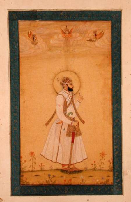 The Emperor Farrukhsiyar (1683-1719) from the Large Clive Album from Mughal School