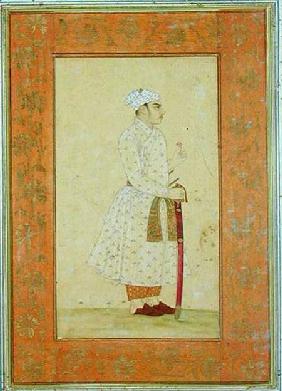A young nobleman of the Mughal court, from the Large Clive Album  drawing with w/c on