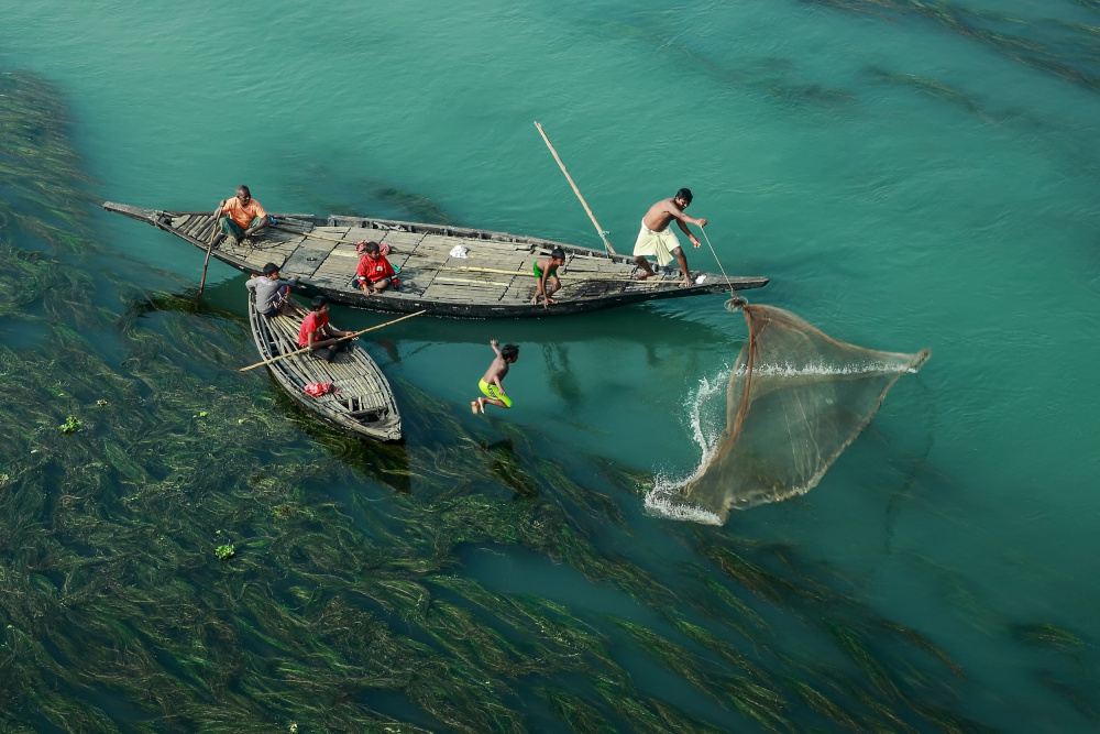 Fishing in the algae river from Muhammad Amdad Hossain