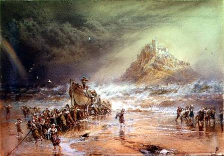 The Return of the Life Boat with St. Michael's Mount in the Distance from Myles Birket Foster