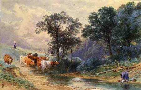 At the Stream from Myles Birket Foster