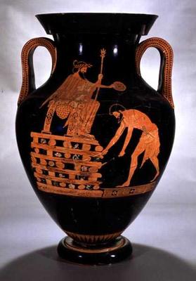 Attic red-figure belly amphora depicting Croesus on his Pyre, from Vulci, c.500-490 BC (pottery) from Myson