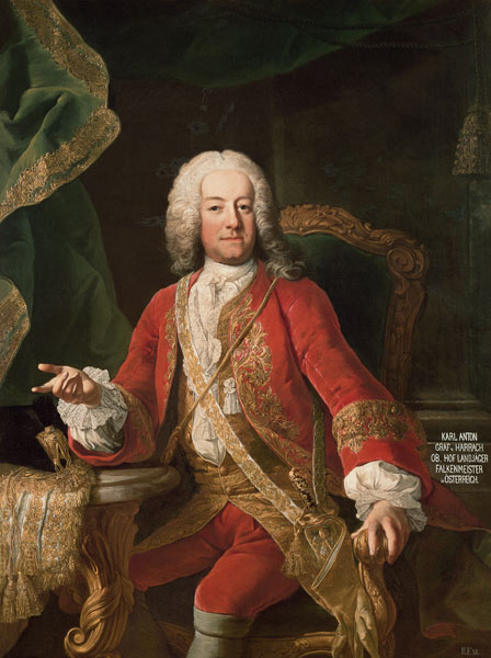 Count Carl Anton von Harrach, Master Falconer and Lord Lieutenant of Austria from Mytens School