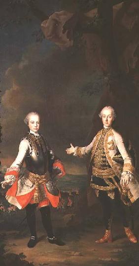 Joseph and Leopold, sons of Francis I and Maria Theresa of Austria, later Joseph II and Leopold II
