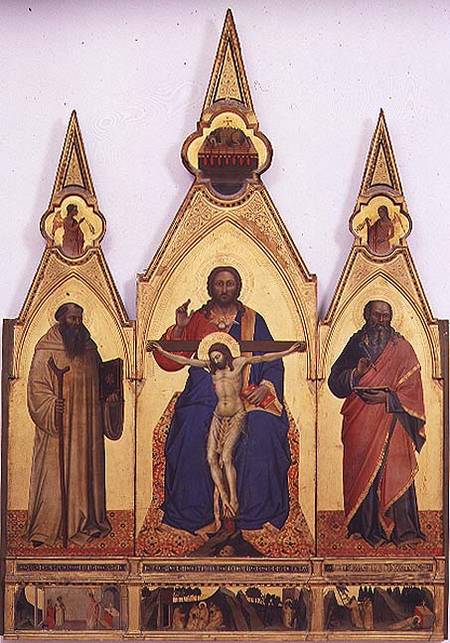 The Holy Trinity with St. Romuald and St. Andrew from Nardo di Cione Orcagna