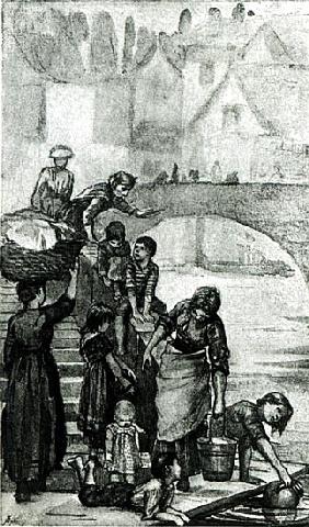 Fetching Water from the River from ''London Street Arabs'' Dorothy Tennant