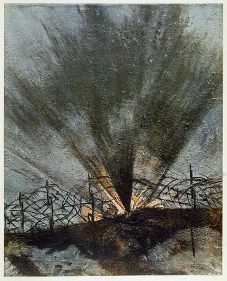 Bursting Shell, from British Artists at the Front, Continuation of The Western Front from Christopher R.W. Nevinson