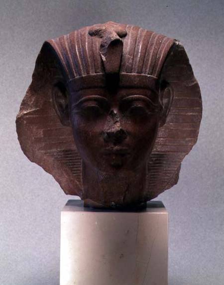 Head of a sphinx, possibly Amenophis II from New Kingdom Egyptian