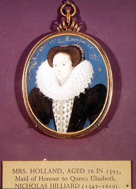 Mrs. Holland (lady in waiting to Elizabeth I), aged 26 from Nicholas Hilliard