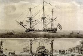 A View of Ye Jason Privateer, c.1760 (pen &ink and wash)