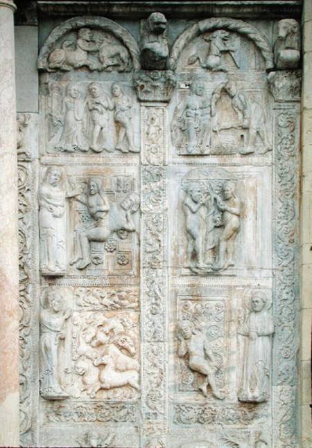 The story of Adam and Eve, from the south side of the west porch from Nicholaus