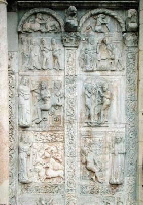The story of Adam and Eve, from the south side of the west porch