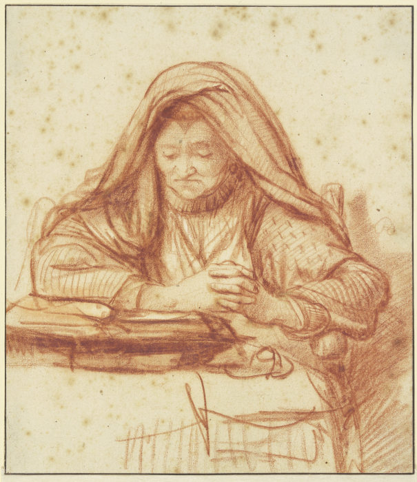 Alte Frau lesend im Gebet from Nicolaes Maes