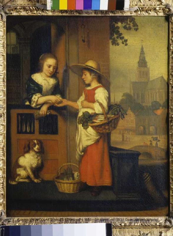 The vegetable seller from Nicolaes Maes