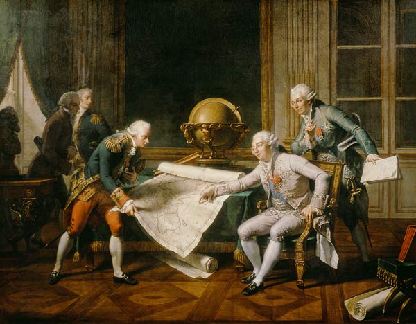 Louis XVI (1754-93) Giving Instructions to La Perouse, 29th June 1785 from Nicolas André Monsiau