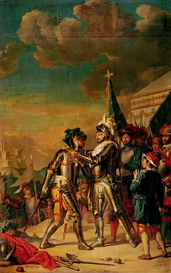 Henri II (1519-59) Giving the Chain of the Order of Saint-Michel to Gaspard de Saulx (1509-73) Count from Nicolas Guy Brenet