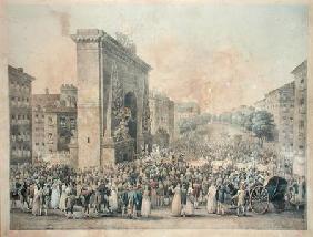 Entrance of Louis XVIII (1755-1824) through the Porte Saint-Denis