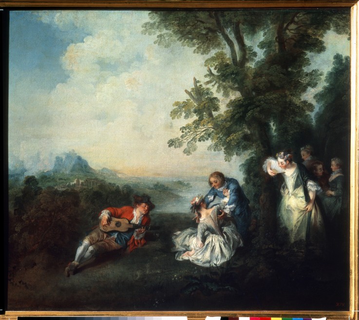 Company at the Edge of a Forest from Nicolas Lancret