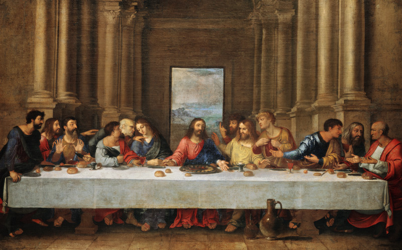 The last Holy Communion. Copy to Leonardo since Vinci. from Nicolas Poussin