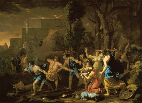 The Saving of the Infant Pyrrhus from Nicolas Poussin