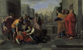 Death of Sapphira / Poussin / c.1654/56