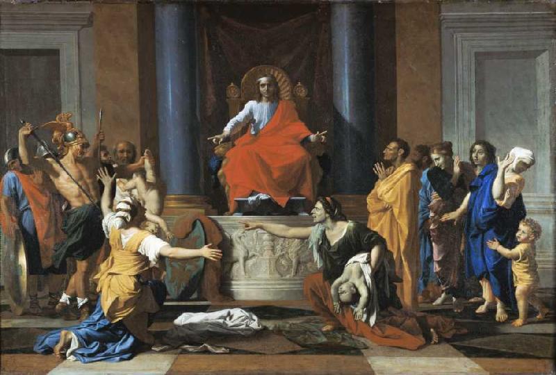 The verdict of the Salomo. from Nicolas Poussin