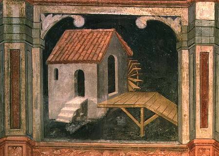 Watermill, from 'The Working World' cycle after Giotto from Nicolo & Stefano da Ferrara Miretto