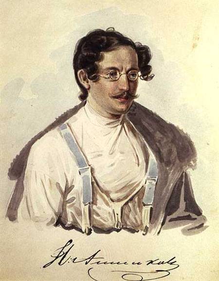 Portrait of Ivan Annenkov (1802-78) in Peter Prison from Nikolai Alexandrovich Bestuzhev