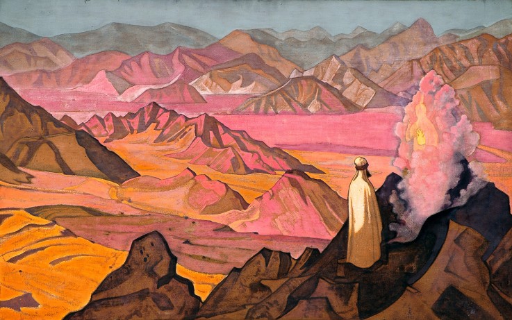 Mohammed on Mt. Hira from Nikolai Konstantinow. Roerich