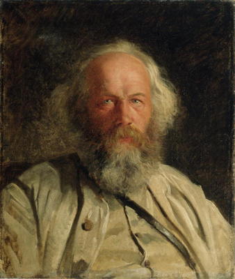 Portrait of Mikhail Alexandrovich Bakunin (1814-76) 1871 (oil on canvas) from Nikolai Nikolajevitch Gay