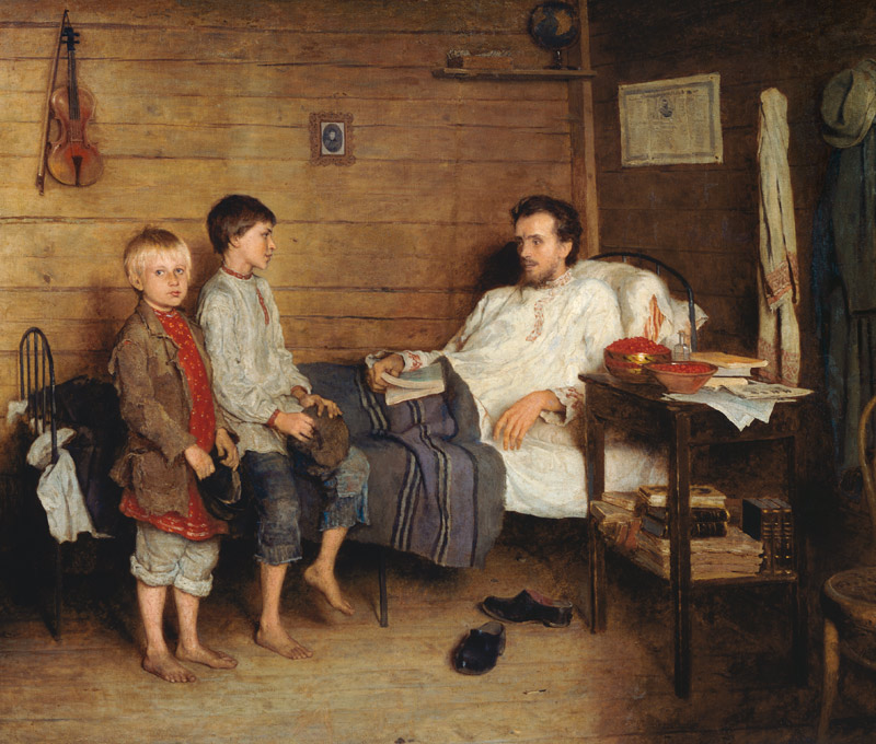 At the sick teacher?s from Nikolai P. Bogdanow-Bjelski