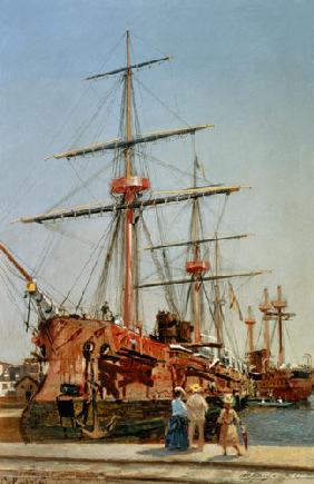 Die Erbauung des Schlachtschiffes "Admiral Kornilov" auf einer engl. Werft
