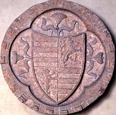 Coat of arms of the Gonzaga family, 1st half of 15th century (marble) from 