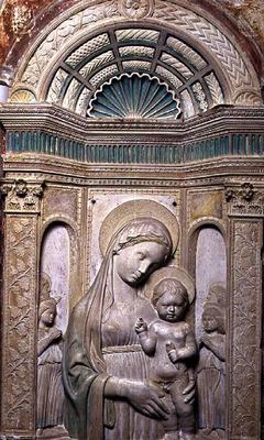 Madonna and Child with Angels, relief by Michele di Giovanni da Fiesole (1418-c.58) (plaster) from 