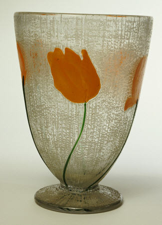 A Daum Art Deco Marquetry And Applied Vase from 