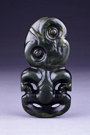 A Fine And Large Maori Jade Pendant, Hei Tiki from 