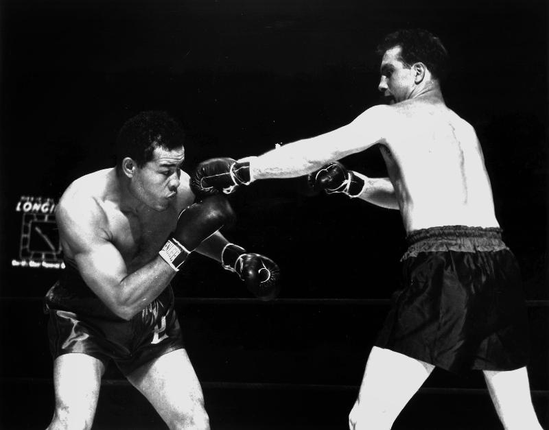 American boxer Joe Louis fighting with Billy Conn from 