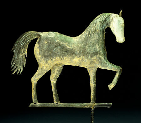 A Molded Copper And Cast Zinc Horse Weathervane from 