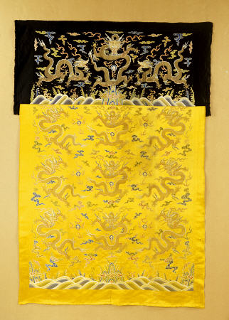 An Imperial Yellow Silk Brocade Cloth Of State, Qianlong Period (1735-1796) from 