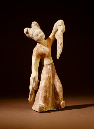 A Painted Pottery Figure Of A Dancer from 
