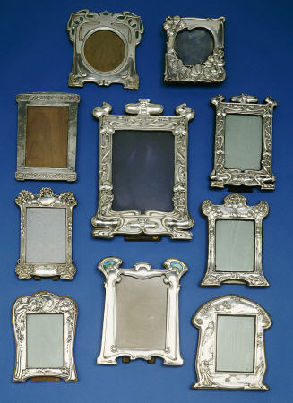 A Selection Of Silver Art Nouveau Frames from 