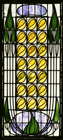 A Stained And Leaded Glass Panel from 