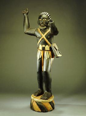 A Fine And Rare Fon Male Allegorical Figure Possibly Representing Gezo, The First Ruler Of Dahomey,