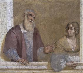 Old Man & Young Woman / Venetian Fresco