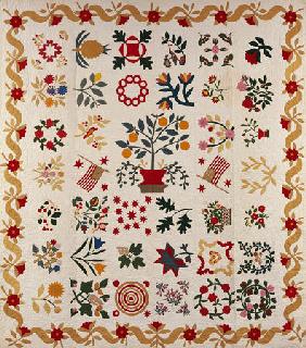 An Appliqued And Pieced Album Quilt